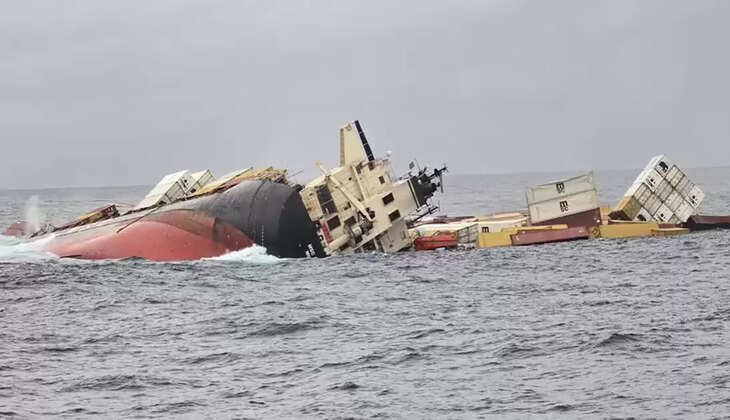 എംഎസ്‌സി എൽസ 3 ചരക്കുകപ്പൽ കടലിൽ മുങ്ങിയ നിലയിൽ